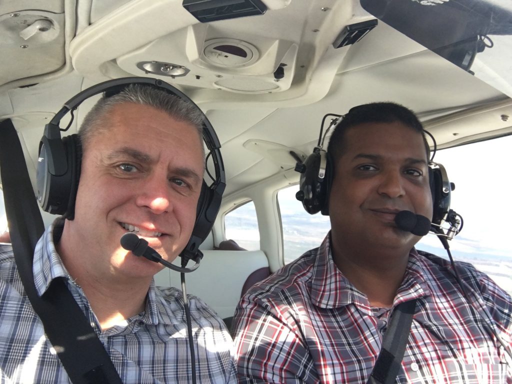 Tom, our Chief CFI, with a student pilot.